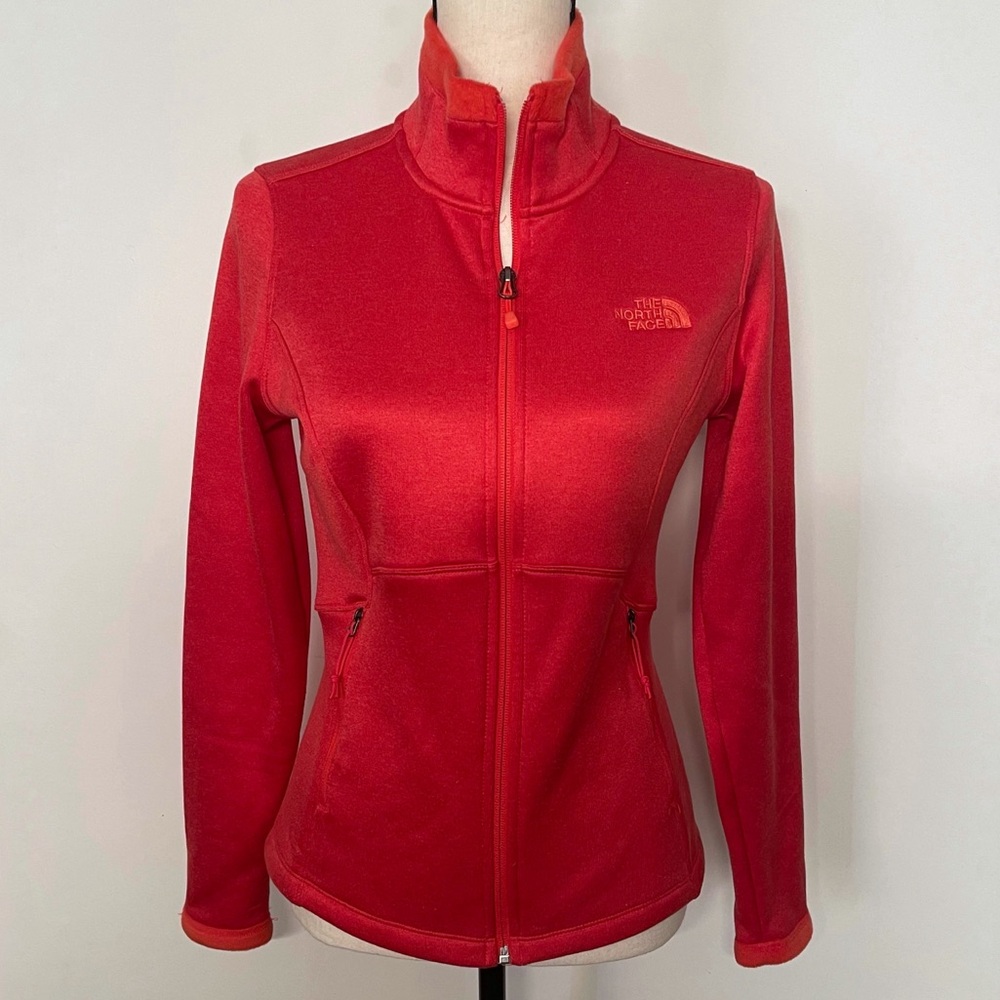 The North Face full zip jacket, dark coral, small